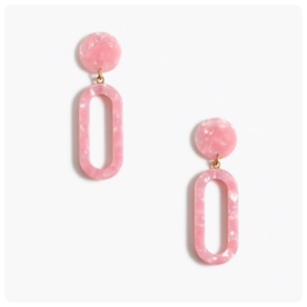 J.Crew Rose Pink Tortoise earrings